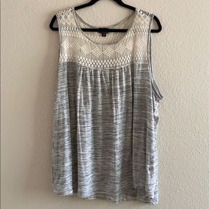 PLUS SIZE Lace Racerback Top